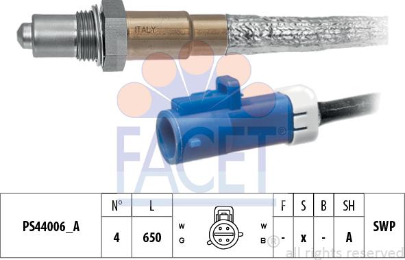 FACET 10.8300 - Лямбда-зонд, датчик кисню autozip.com.ua