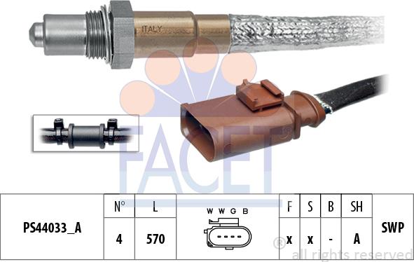 FACET 10.8314 - Лямбда-зонд, датчик кисню autozip.com.ua
