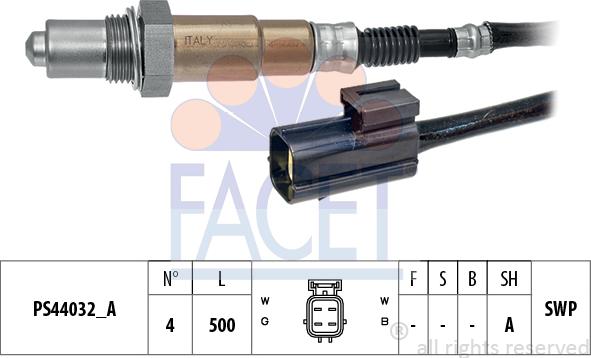 FACET 10.8336 - Лямбда-зонд, датчик кисню autozip.com.ua