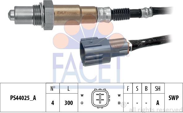 FACET 10.8269 - Лямбда-зонд, датчик кисню autozip.com.ua