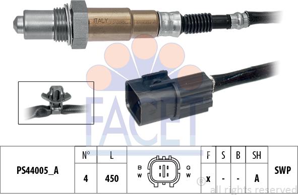 FACET 10.8261 - Лямбда-зонд, датчик кисню autozip.com.ua