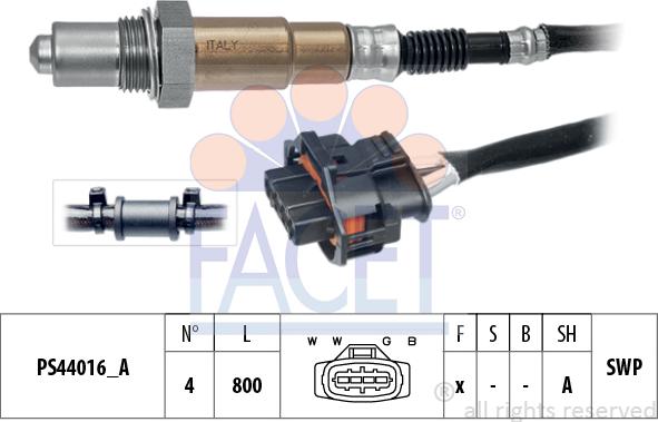 FACET 10.8263 - Лямбда-зонд, датчик кисню autozip.com.ua