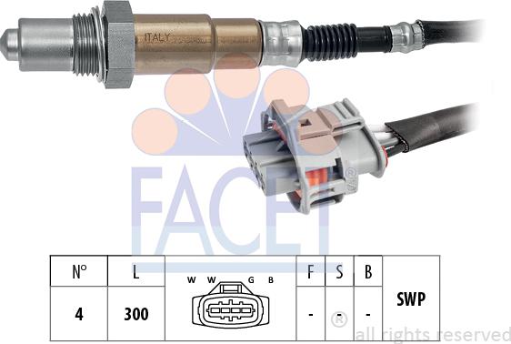 FACET 10.8214 - Лямбда-зонд, датчик кисню autozip.com.ua