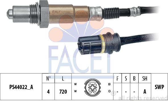 FACET 10.8288 - Лямбда-зонд, датчик кисню autozip.com.ua