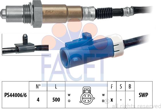 FACET 10.8229 - Лямбда-зонд, датчик кисню autozip.com.ua