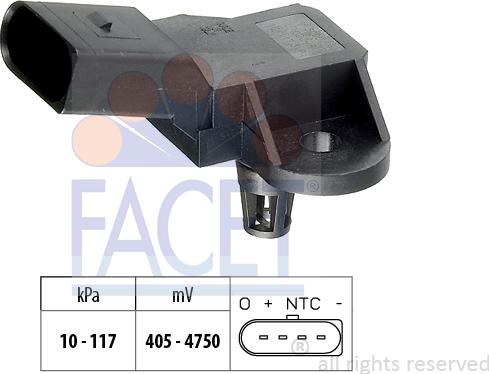 FACET 10.3090 - Датчик тиску повітря, висотний коректор autozip.com.ua