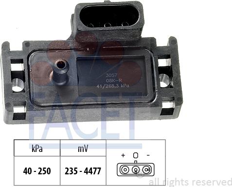 FACET 10.3057 - Датчик тиску повітря, висотний коректор autozip.com.ua