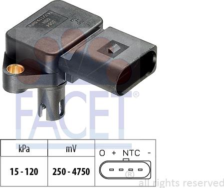 FACET 10.3084 - Датчик тиску повітря, висотний коректор autozip.com.ua