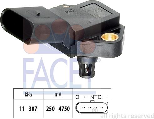 FACET 10.3075 - Датчик тиску повітря, висотний коректор autozip.com.ua