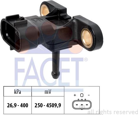 FACET 10.3198 - Датчик тиску повітря, висотний коректор autozip.com.ua