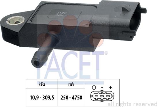 FACET 10.3144 - Датчик тиску повітря, висотний коректор autozip.com.ua
