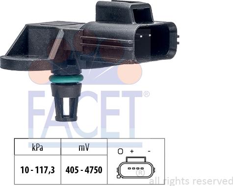 FACET 10.3151 - Датчик тиску повітря, висотний коректор autozip.com.ua