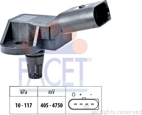 FACET 10.3157 - Датчик тиску повітря, висотний коректор autozip.com.ua