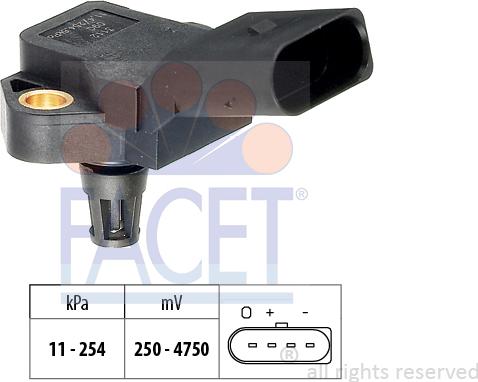 FACET 10.3112 - Датчик тиску повітря, висотний коректор autozip.com.ua