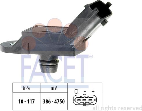 FACET 10.3133 - Датчик тиску повітря, висотний коректор autozip.com.ua