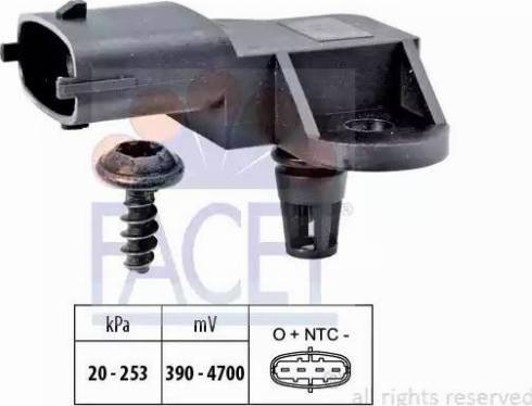 FACET 10.3176 - Датчик тиску, підсилювач гальмівної системи autozip.com.ua