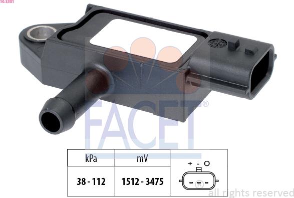 FACET 10.3301 - Датчик тиску повітря, висотний коректор autozip.com.ua