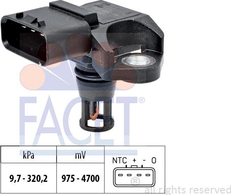 FACET 10.3385 - Датчик тиску повітря, висотний коректор autozip.com.ua