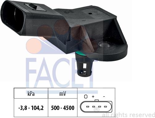 FACET 10.3280 - Датчик тиску, підсилювач гальмівної системи autozip.com.ua