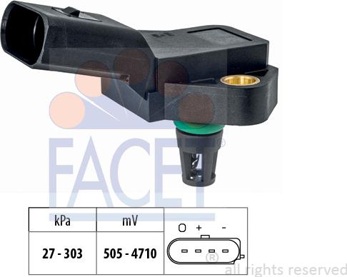 FACET 10.3228 - Датчик, тиск наддуву autozip.com.ua