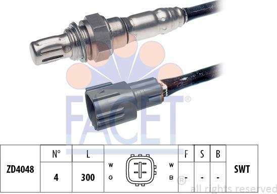 FACET 10.7961 - Лямбда-зонд, датчик кисню autozip.com.ua