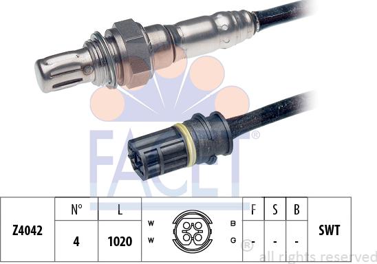 FACET 10.7411 - Лямбда-зонд, датчик кисню autozip.com.ua