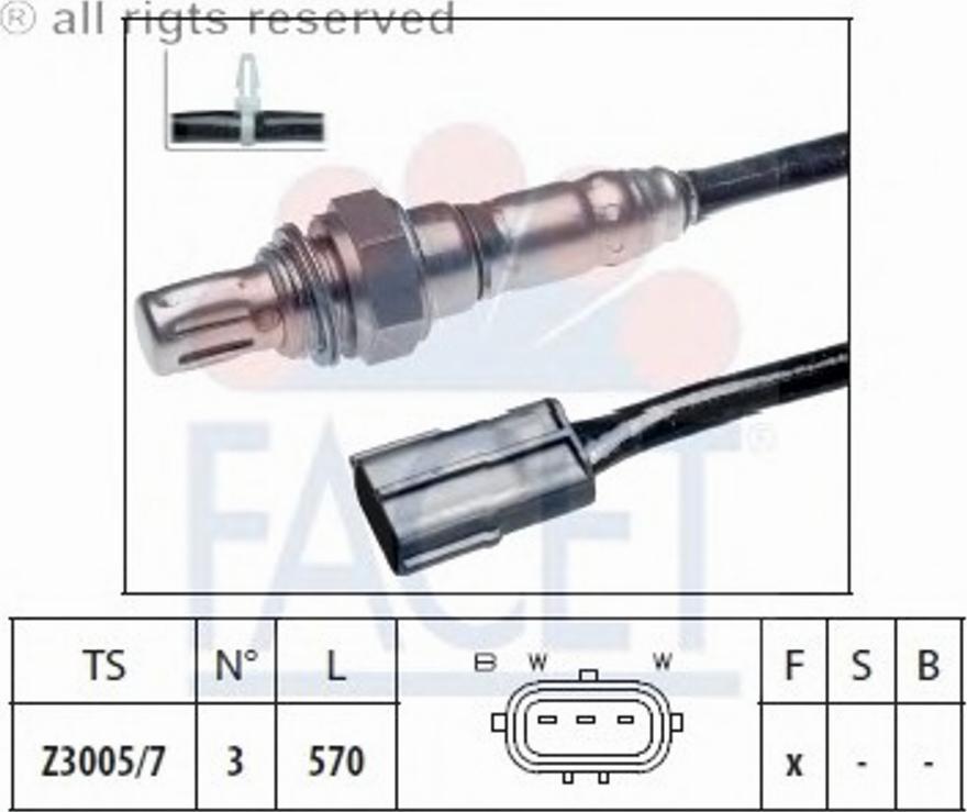 FACET 10.7438 - Лямбда-зонд, датчик кисню autozip.com.ua