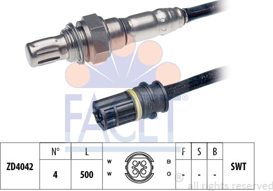 FACET 10.7422 - Лямбда-зонд, датчик кисню autozip.com.ua