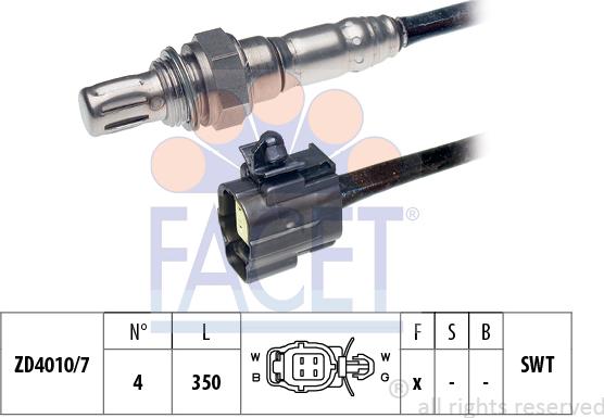 FACET 10.7560 - Лямбда-зонд, датчик кисню autozip.com.ua