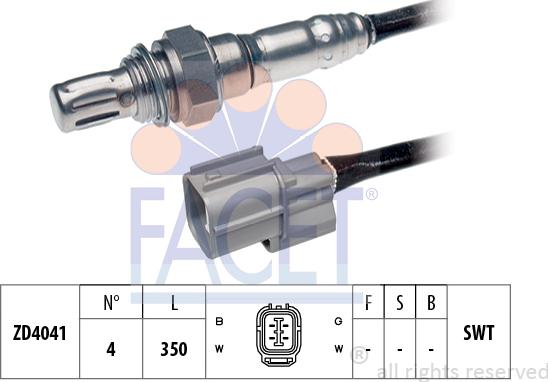 FACET 10.7572 - Лямбда-зонд, датчик кисню autozip.com.ua