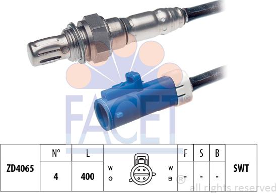 FACET 10.7607 - Лямбда-зонд, датчик кисню autozip.com.ua