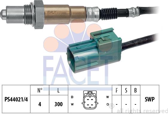 FACET 10.7628 - Лямбда-зонд, датчик кисню autozip.com.ua