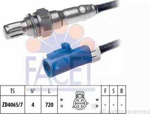 FACET 10.7678 - Лямбда-зонд, датчик кисню autozip.com.ua