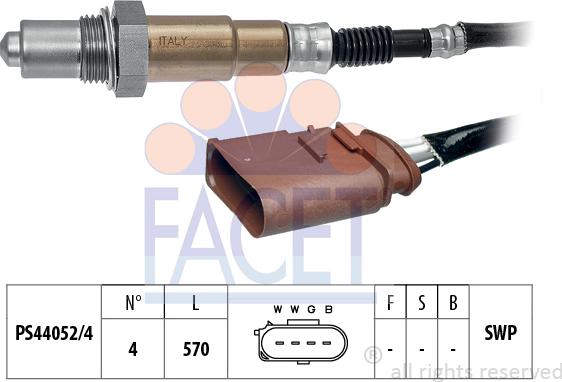 FACET 10.7090 - Лямбда-зонд, датчик кисню autozip.com.ua