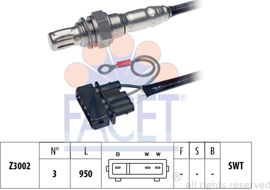 FACET 10.7044 - Лямбда-зонд, датчик кисню autozip.com.ua