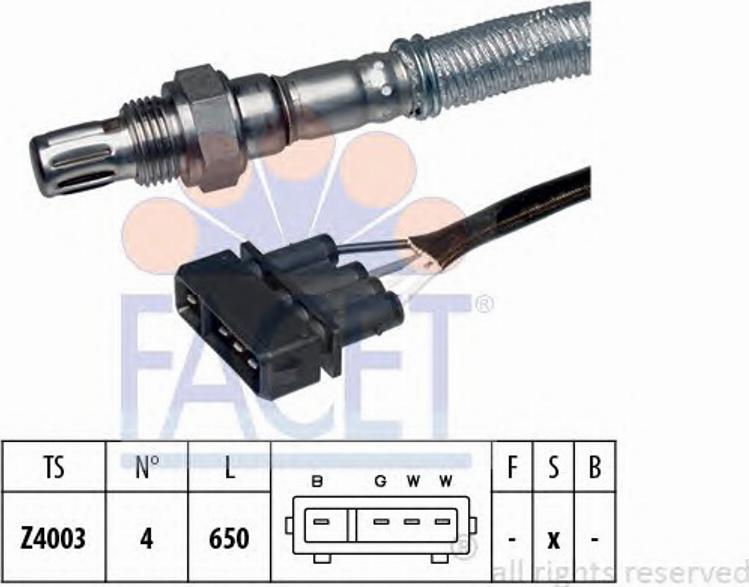 FACET 107056 - Лямбда-зонд, датчик кисню autozip.com.ua