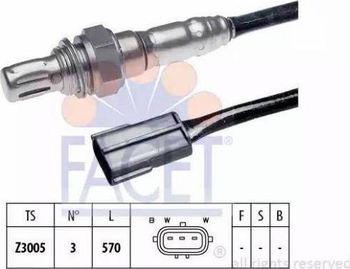 FACET 10.7053 - Лямбда-зонд, датчик кисню autozip.com.ua
