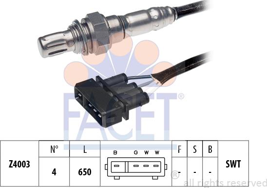 FACET 10.7033 - Лямбда-зонд, датчик кисню autozip.com.ua