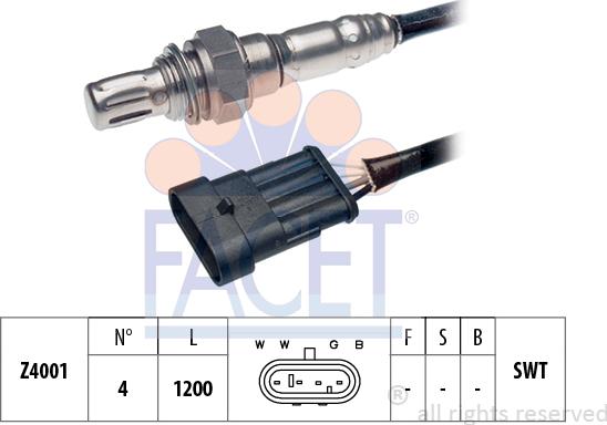 FACET 10.7023 - Лямбда-зонд, датчик кисню autozip.com.ua