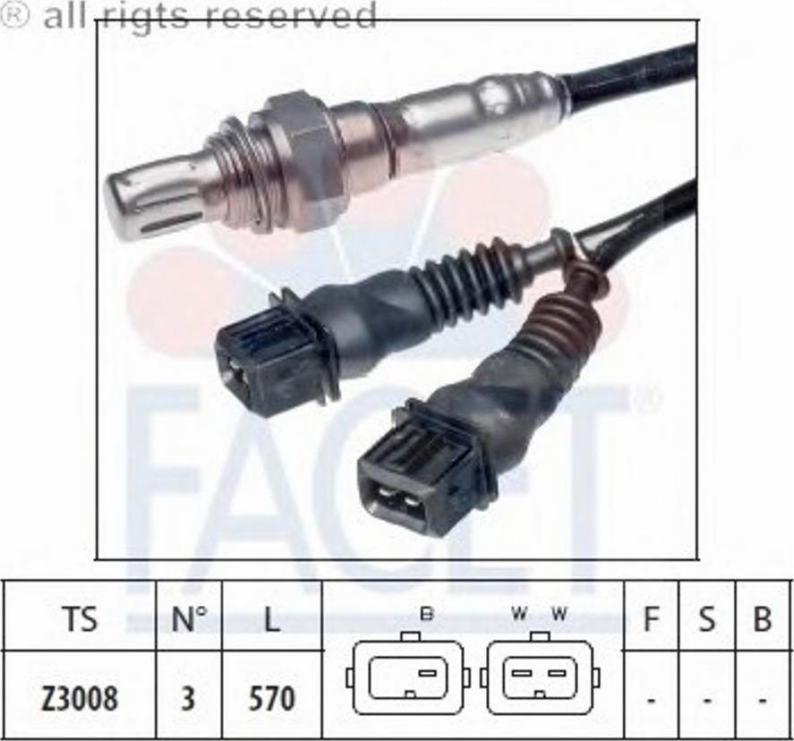 FACET 107079 - Лямбда-зонд, датчик кисню autozip.com.ua