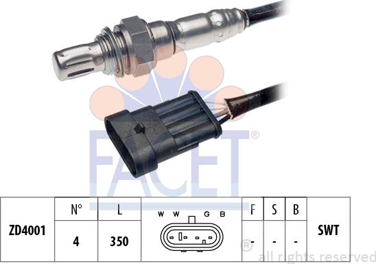 FACET 10.7075 - Лямбда-зонд, датчик кисню autozip.com.ua