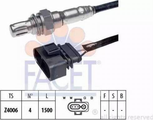 FACET 10.7145 - Лямбда-зонд, датчик кисню autozip.com.ua