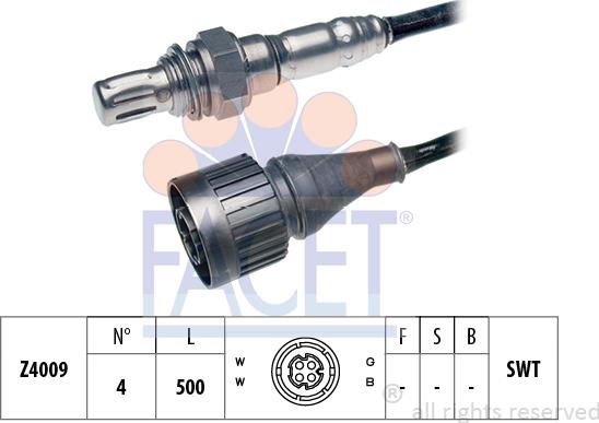 FACET 10.7188 - Лямбда-зонд, датчик кисню autozip.com.ua