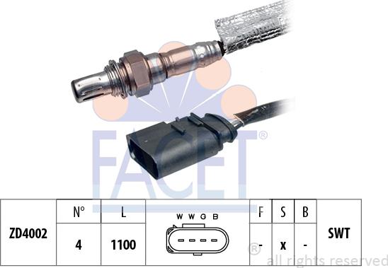 FACET 10.7170 - Лямбда-зонд, датчик кисню autozip.com.ua