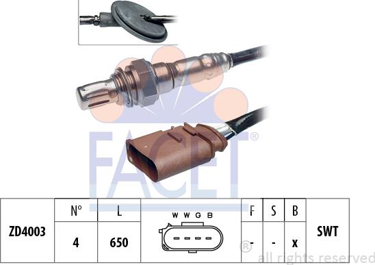FACET 10.7178 - Лямбда-зонд, датчик кисню autozip.com.ua