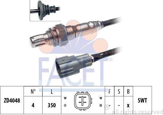 FACET 10.7847 - Лямбда-зонд, датчик кисню autozip.com.ua