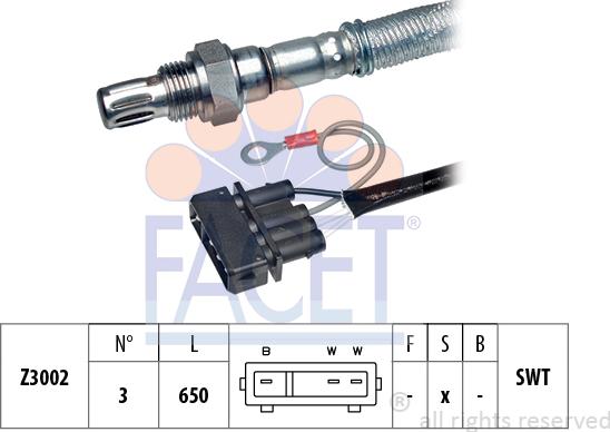 FACET 10.7347 - Лямбда-зонд, датчик кисню autozip.com.ua