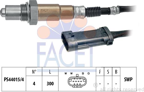 FACET 10.7715 - Лямбда-зонд, датчик кисню autozip.com.ua