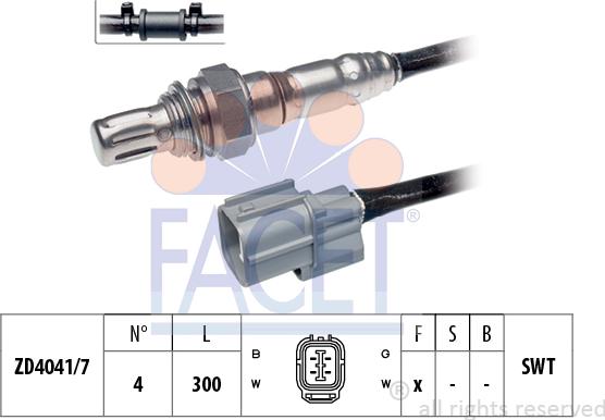 FACET 10.7732 - Лямбда-зонд, датчик кисню autozip.com.ua