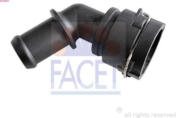 FACET 26.0024 - Фланець охолоджуючої рідини autozip.com.ua
